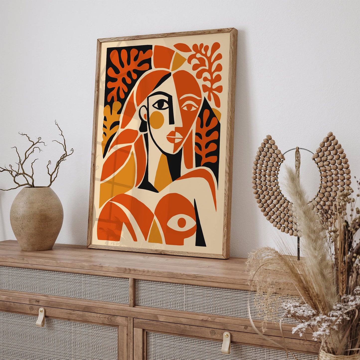 Abstract Woman Portrait Poster – Modern Art Wall Print