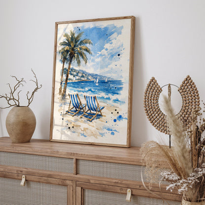 French Riviera Travel Poster – Côte d’Azur Wall Art