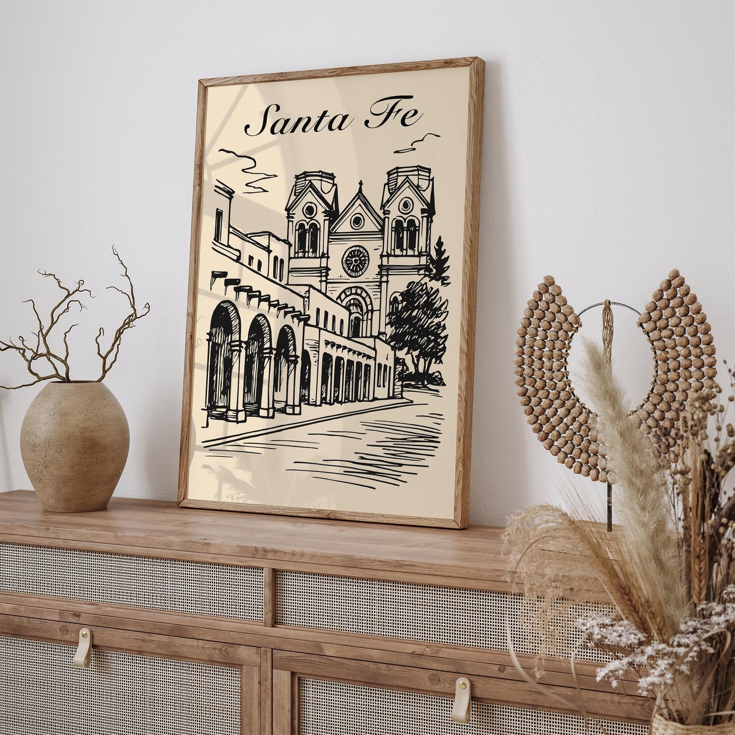 Santa Fe Cityscape Poster