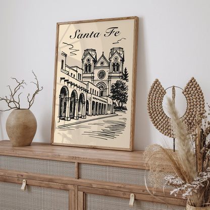 Santa Fe Cityscape Poster