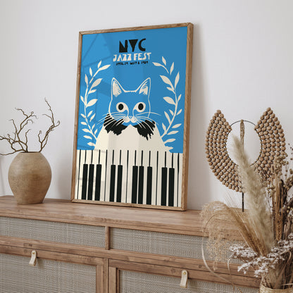 NYC Jazz Fest Retro Music Poster