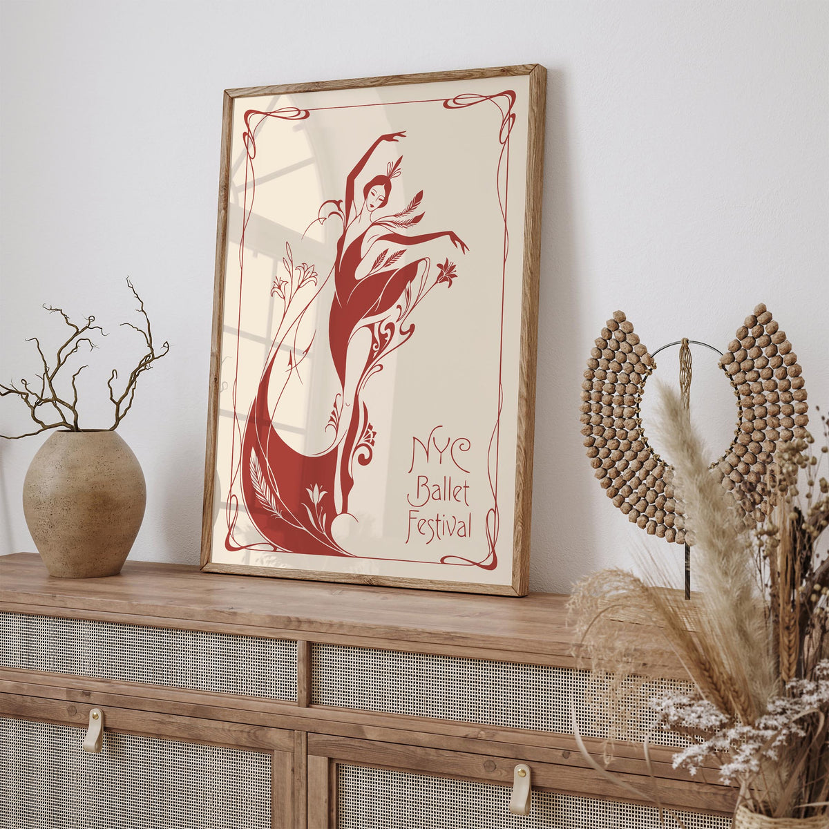 NYC Ballet Festival Art Nouveau Poster