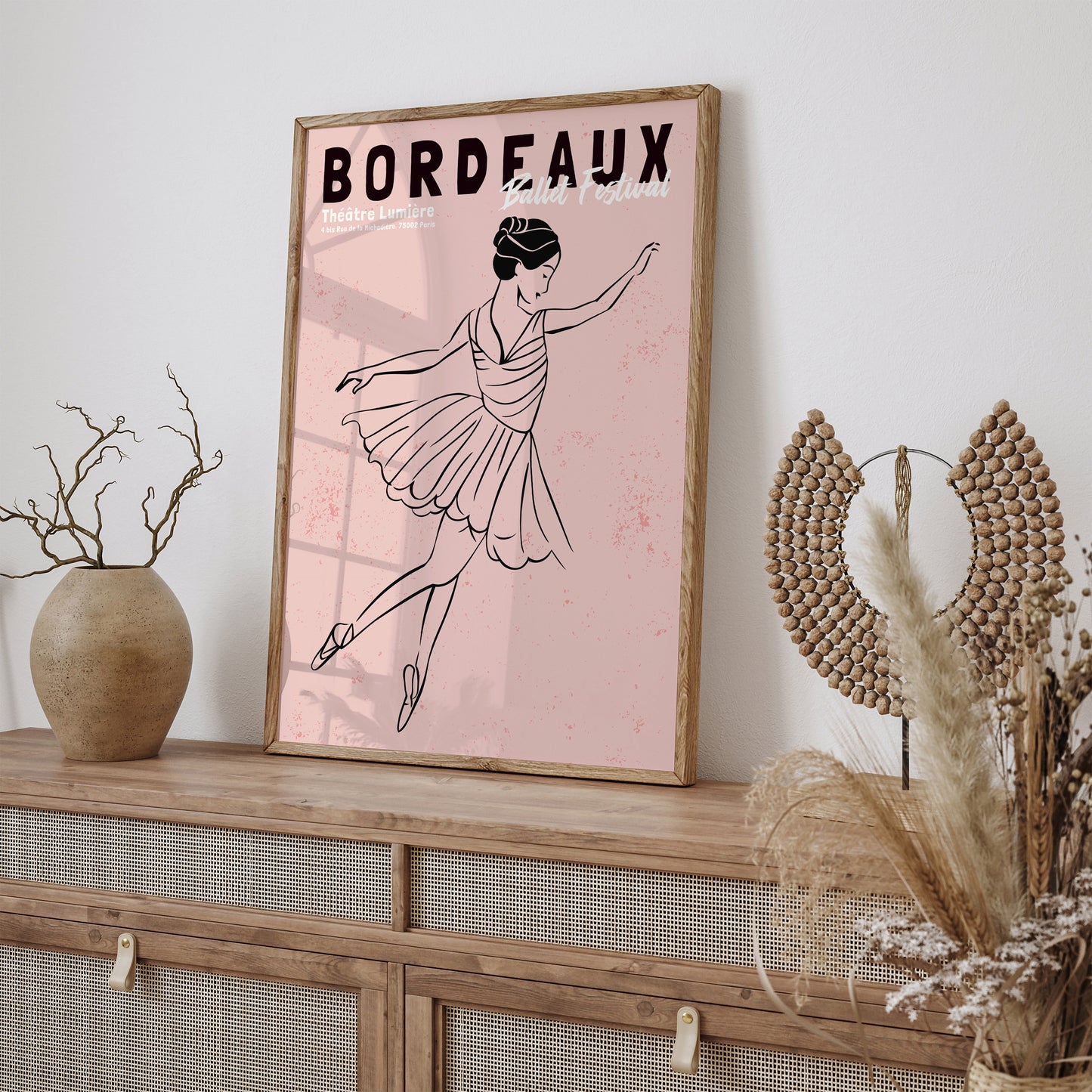 Bordeaux French Ballerina Poster