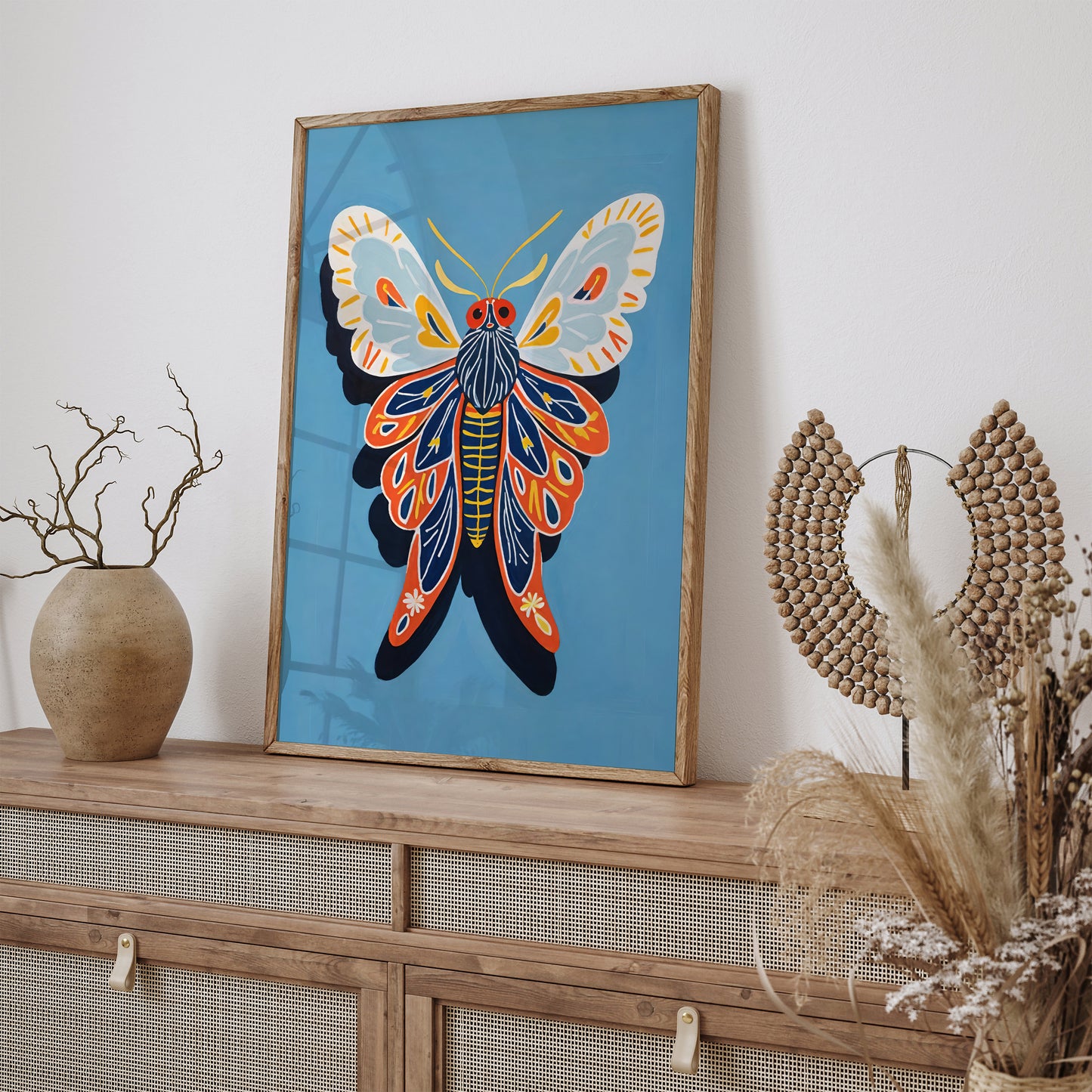 Cute Moth Wall Art Print