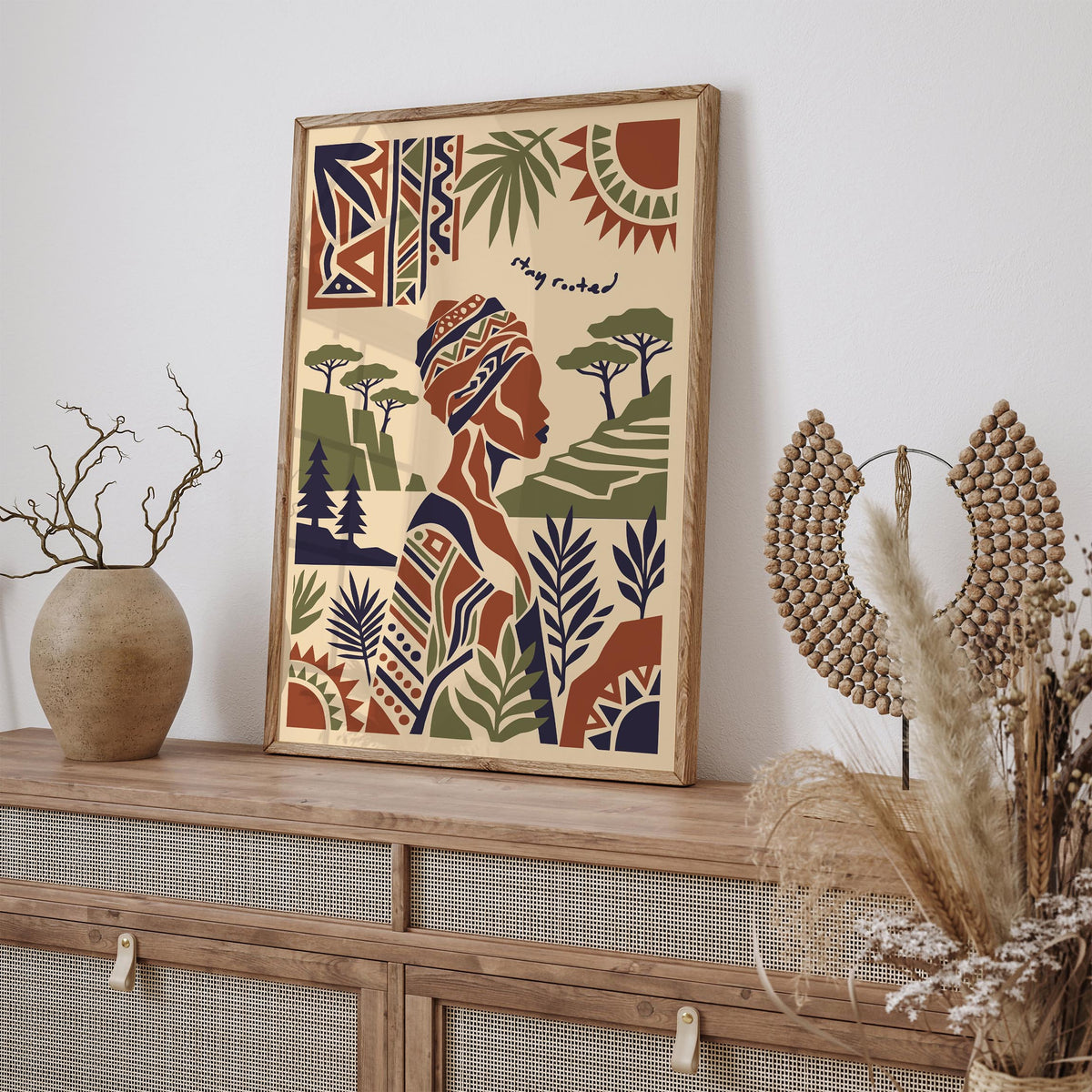 Stay Rooted Afrohemian Poster