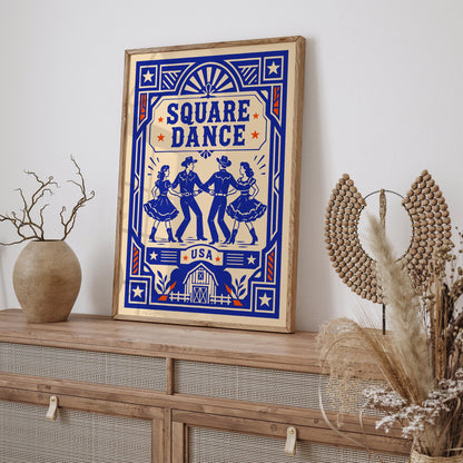 Square Dance USA Art Poster