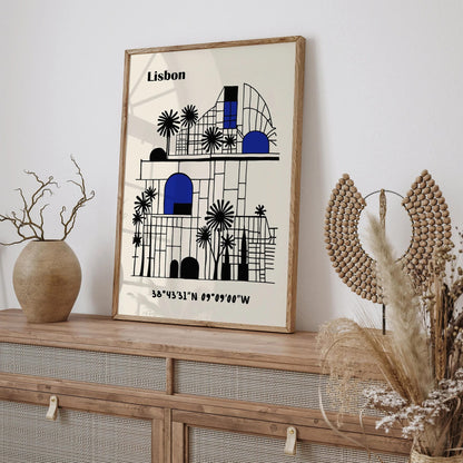 Lisbon Wall Art – Geometric Abstract Art Print