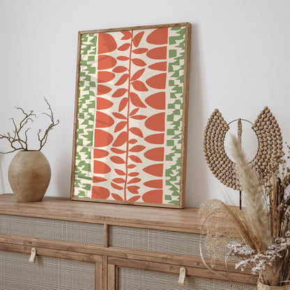 Retro Abstract Nature Wall Decor