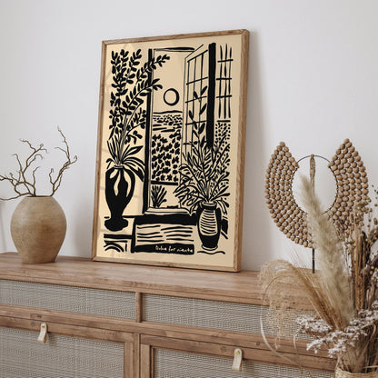 Dolce far Niente Black Ink Style Poster