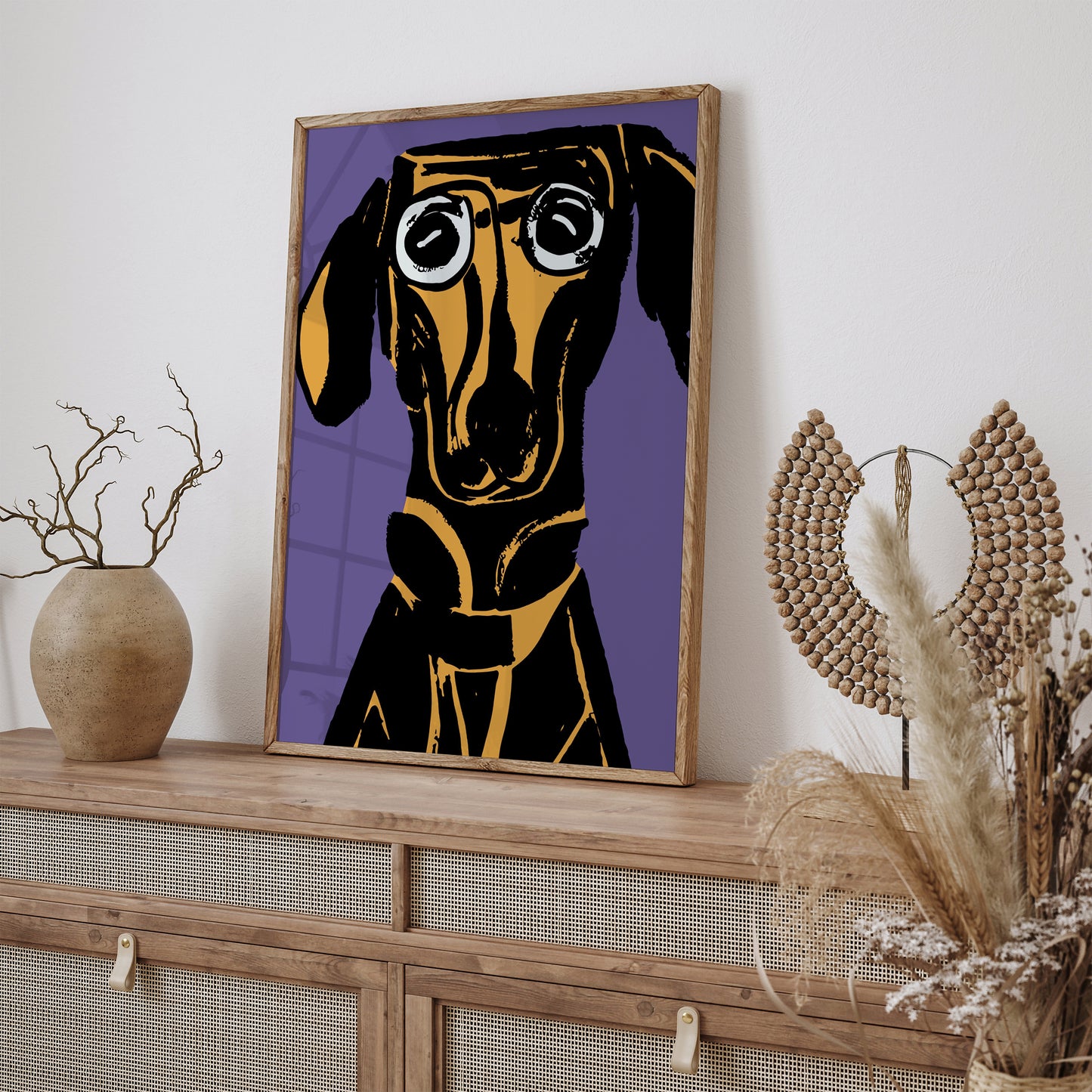 Cute Dachshund Wall Art Print