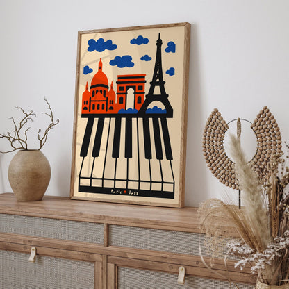 Jazz in the Heart of Paris Poster - Music Art Print 2025
