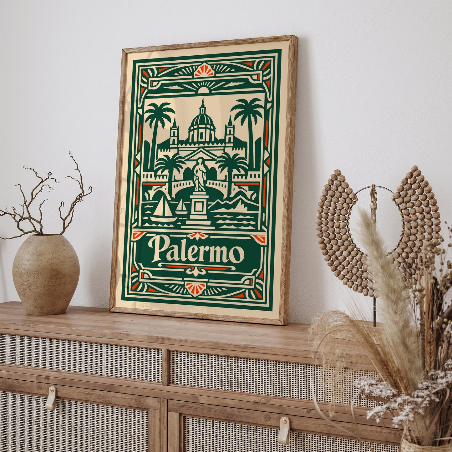 Palermo Art Deco Travel Poster – Wall Art Print