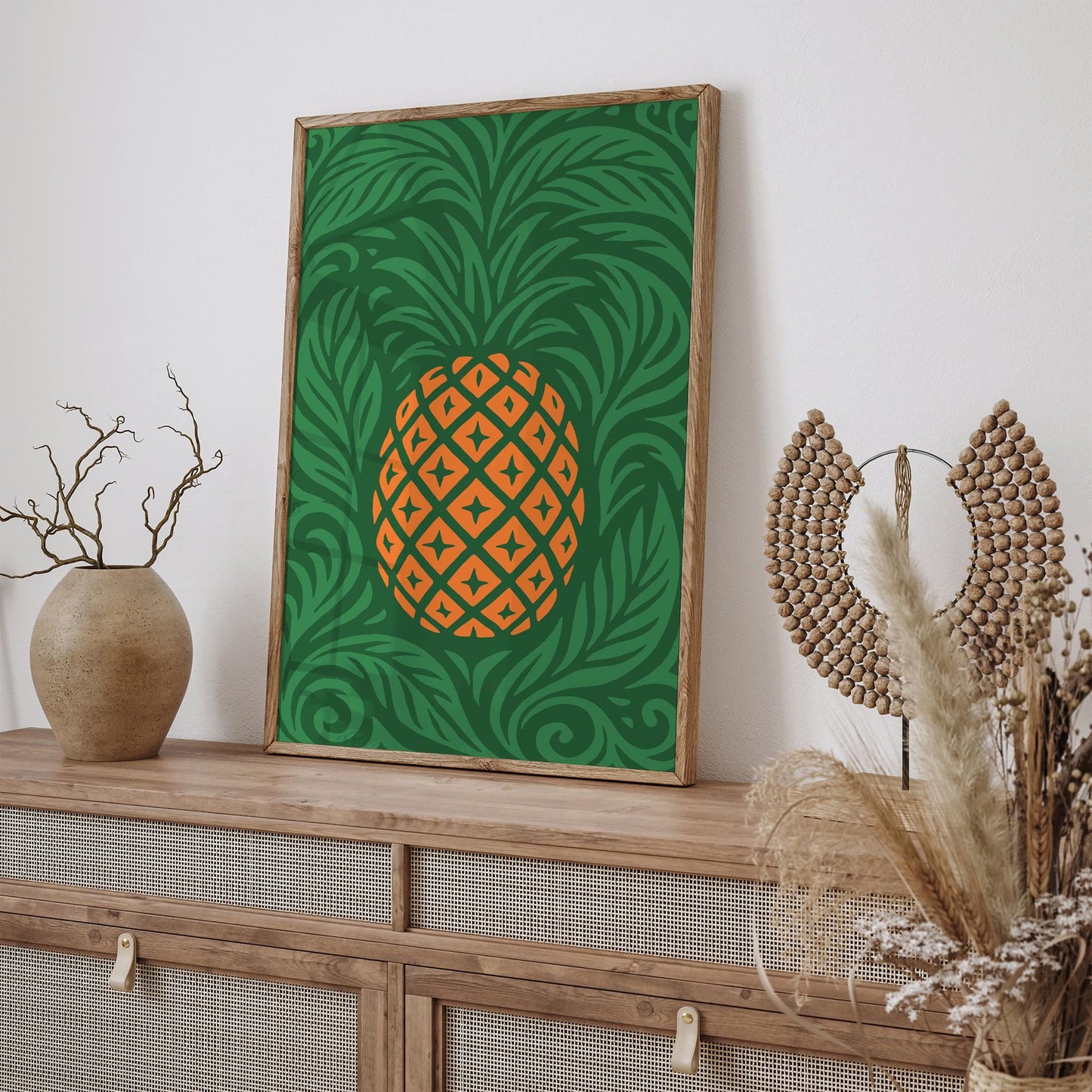 Kitchen Wall Art - Tropical Pineapple Print
