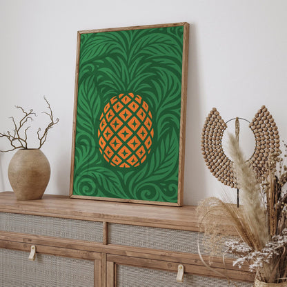 Kitchen Wall Art - Tropical Pineapple Print