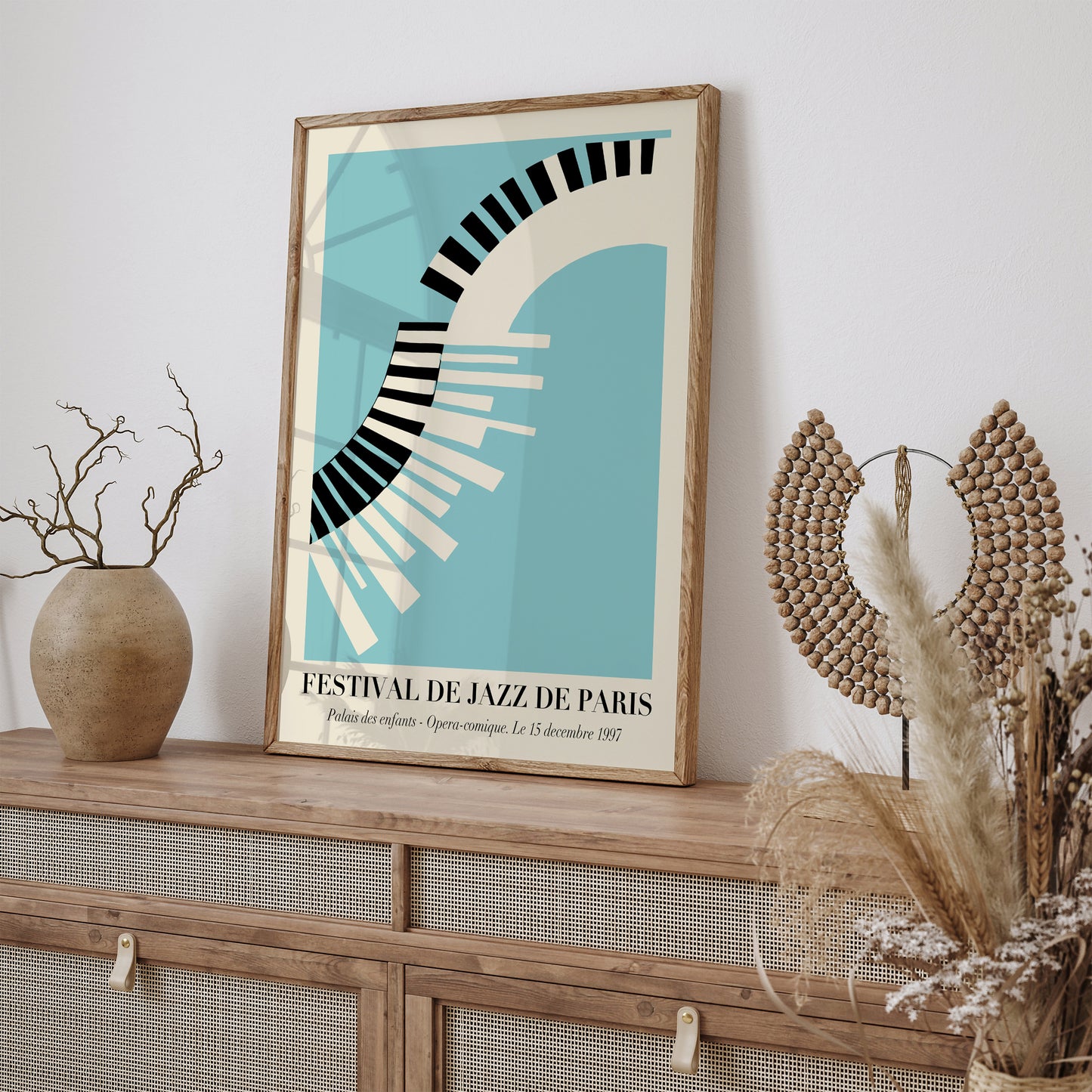 Festival De Jazz De Paris Blue Piano Poster