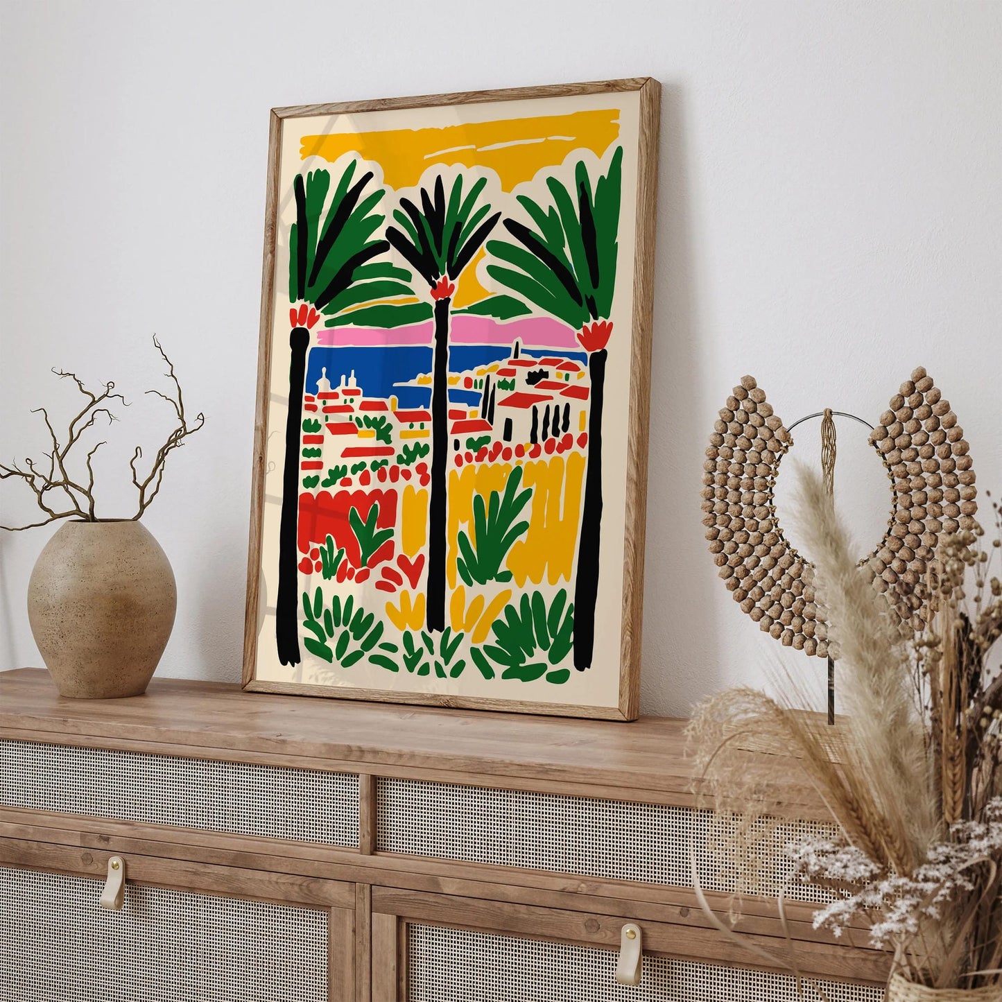 Barcelona Colorful Cityscape Poster