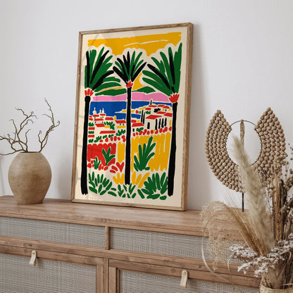 Barcelona Colorful Cityscape Poster