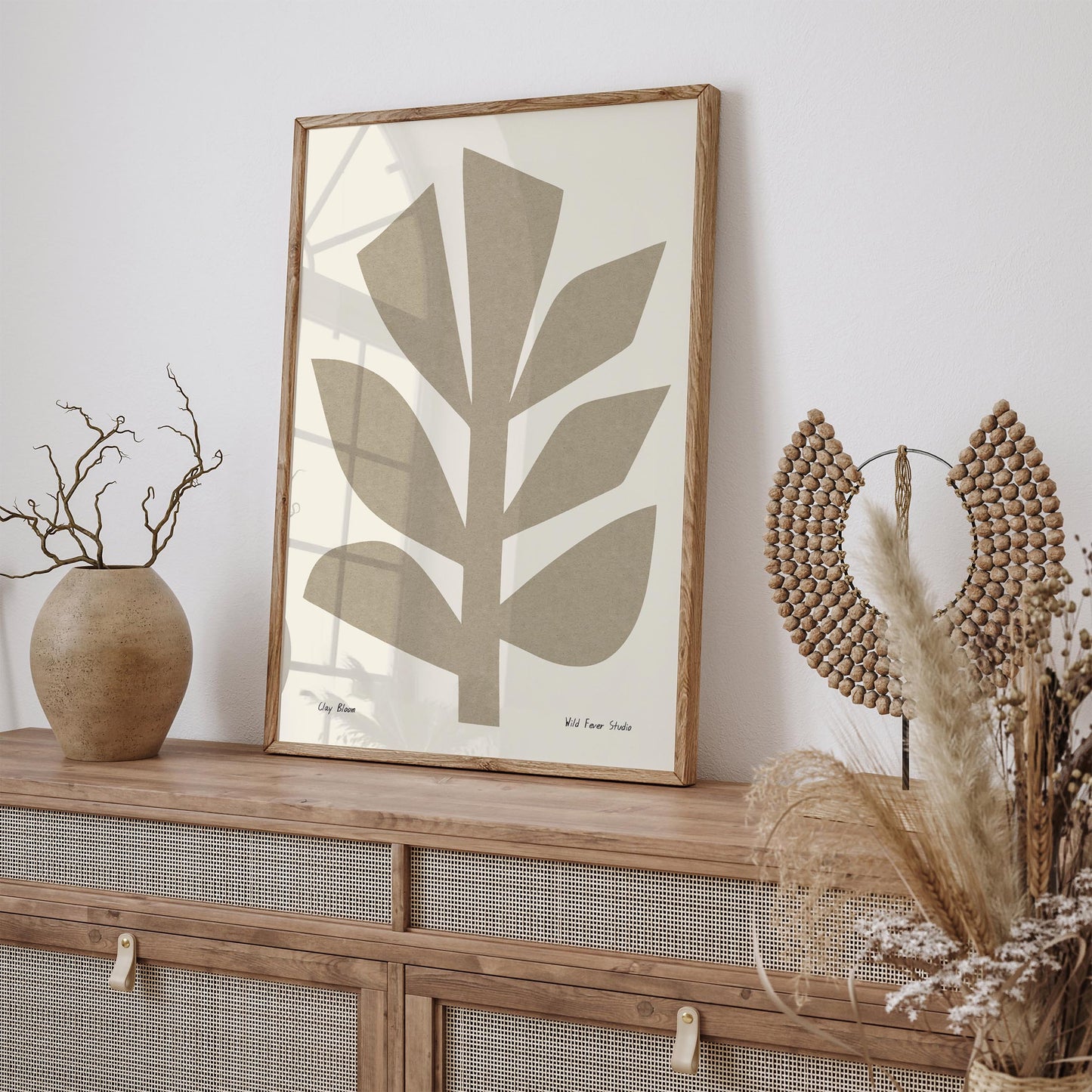 Clay Bloom Minimalist Poster