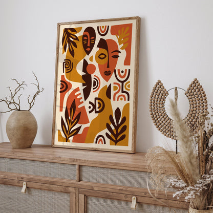 Bohemian African Abstract Poster