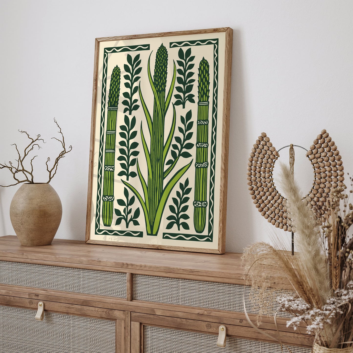 Minimalist Asparagus Vegetable Art Print