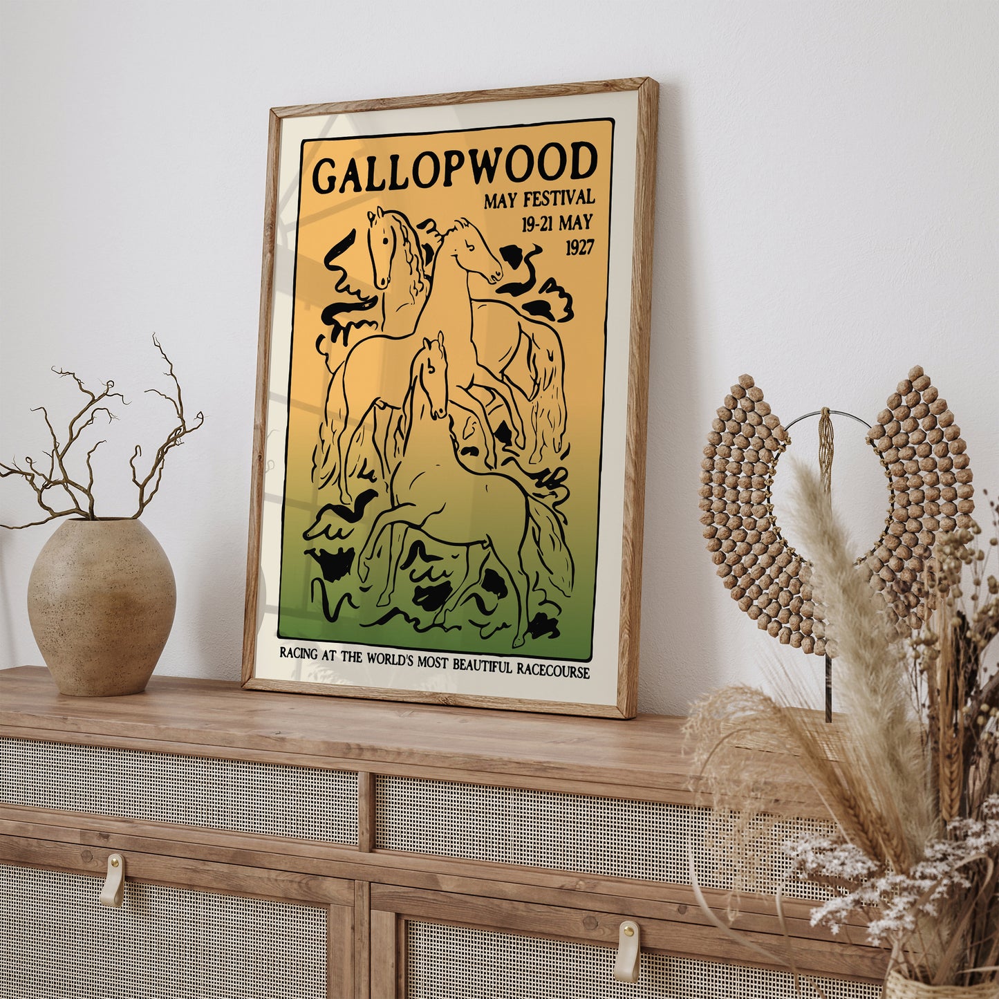 Gallopwood Vintage Horse Racing Poster