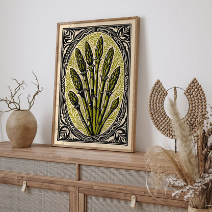 Asparagus Poster Kitchen Wall Art Decor