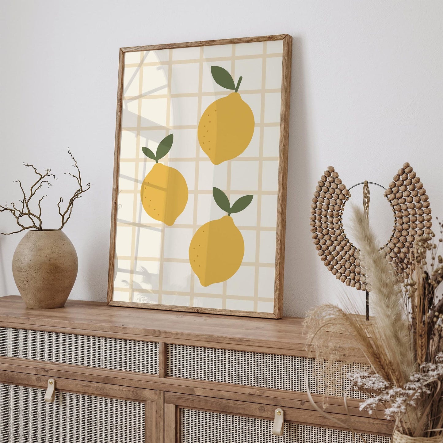 Retro Lemons Wall Art – Vintage Kitchen Print