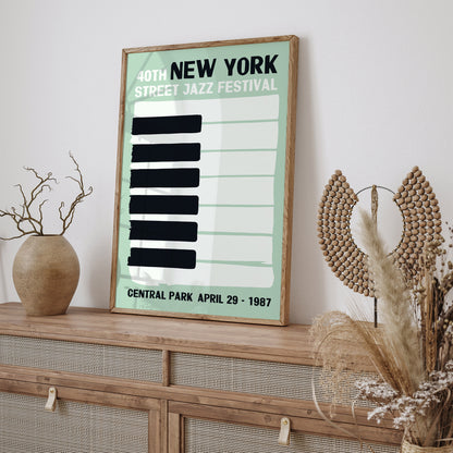 New York Street Jazz Festival Minimal Poster