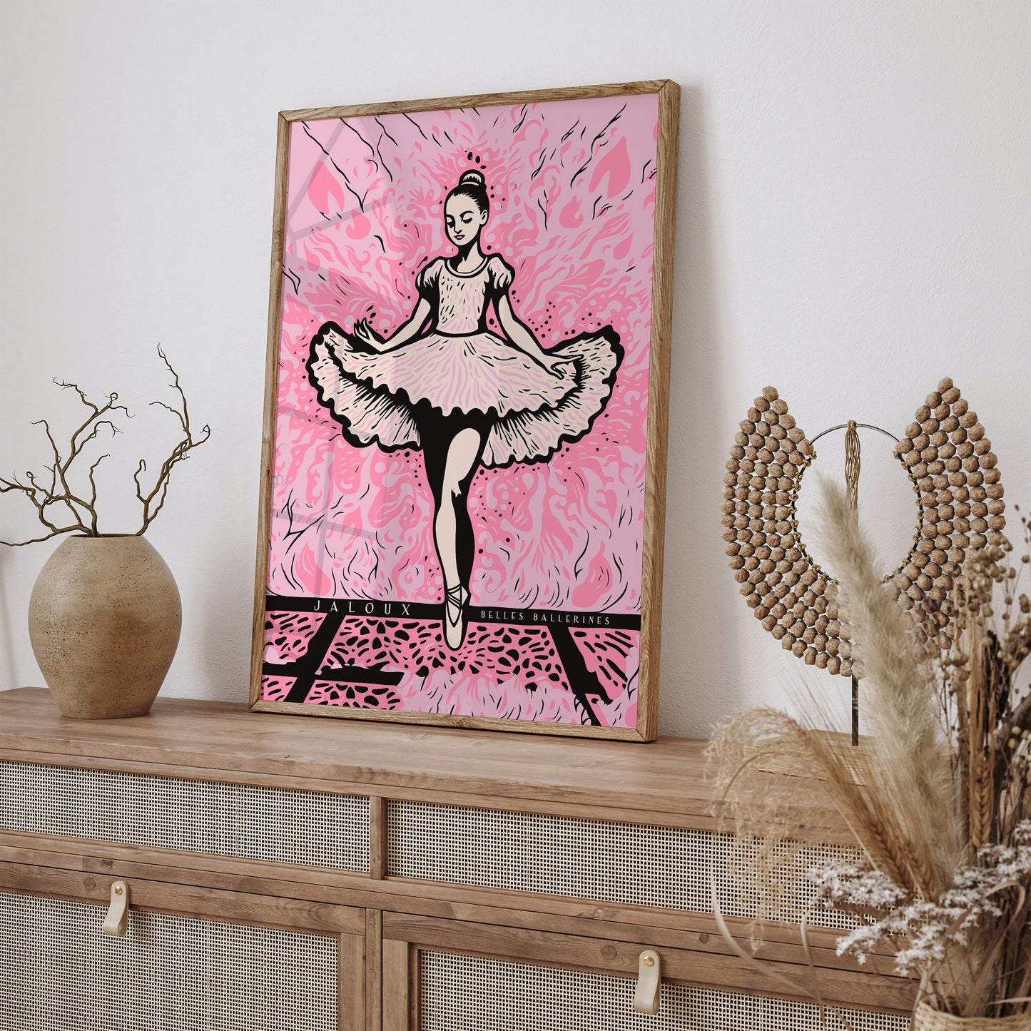 Jaloux French Ballerina Pink Poster