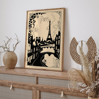 Paris Art Nouveau Travel Poster