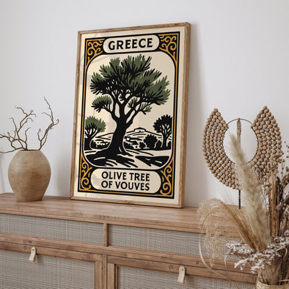 Greece Olive Trees Poster
