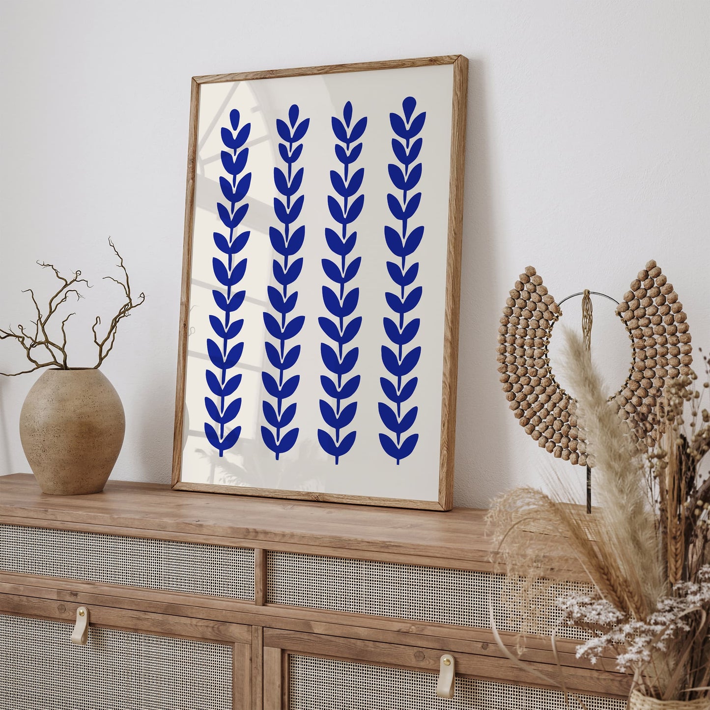 Simple Blue Nature Wall Art Print 2026