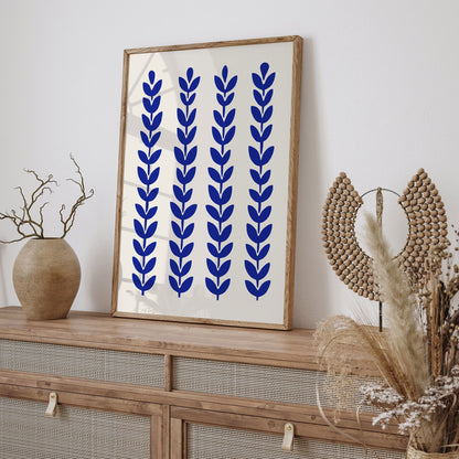 Simple Blue Nature Wall Art Print 2026