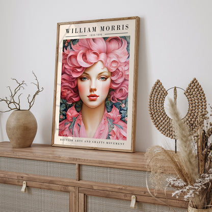 Artistic William Morris Pink Elegance Poster