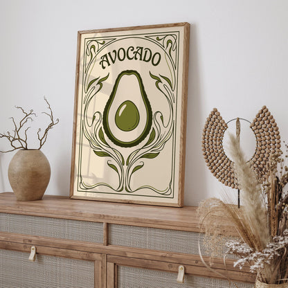 Green Avocado Kitchen Poster