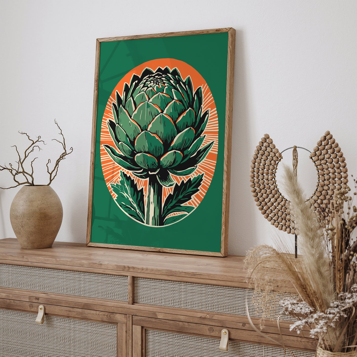 Green Retro Farmhouse Wall Art