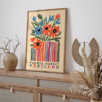 Portland Flower Market Poster