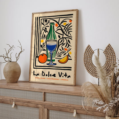 La Dolce Vita Limoncello Poster – Italian Kitchen Wall Art Print