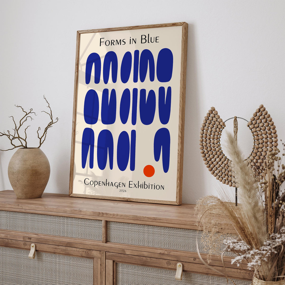 Forms in Blue – Copenhagen Exhibition Poster