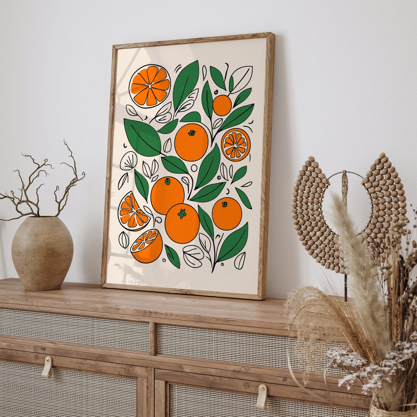 Oranges Minimalist Kitchen Poster