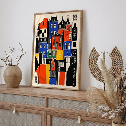 Amsterdam Netherlands Travel Poster