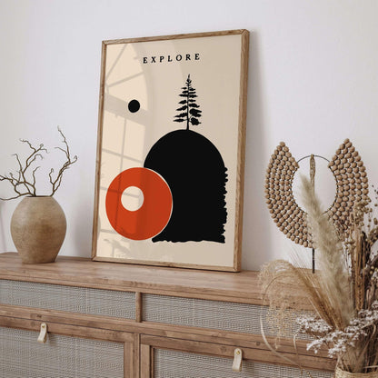 Explore Modern Minimalist Travel Poster