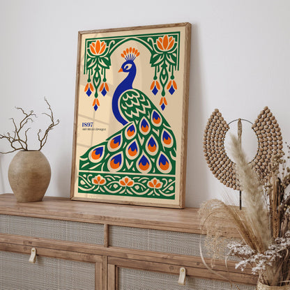Art Belle Epoque Peacock Wall Art Print