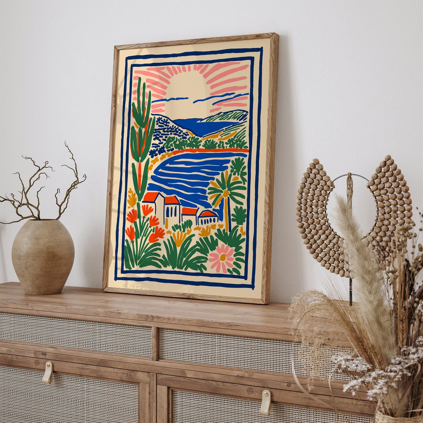 Spanish Landscape - Colorful Travel Wall Art Print