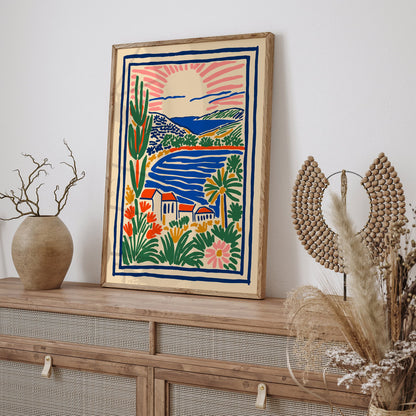 Spanish Landscape - Colorful Travel Wall Art Print