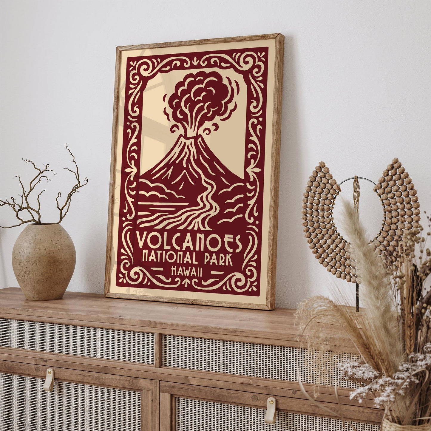 Volcanoes National Park Poster - Hawaii Travel Wall Art