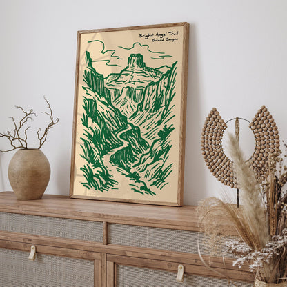 Bright Angel Trail Grand Canyon Poster