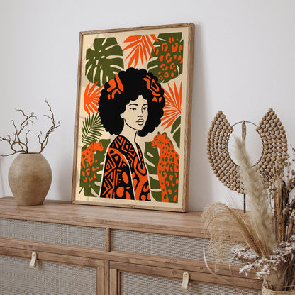 Afrohemian Divine Woman Art Poster