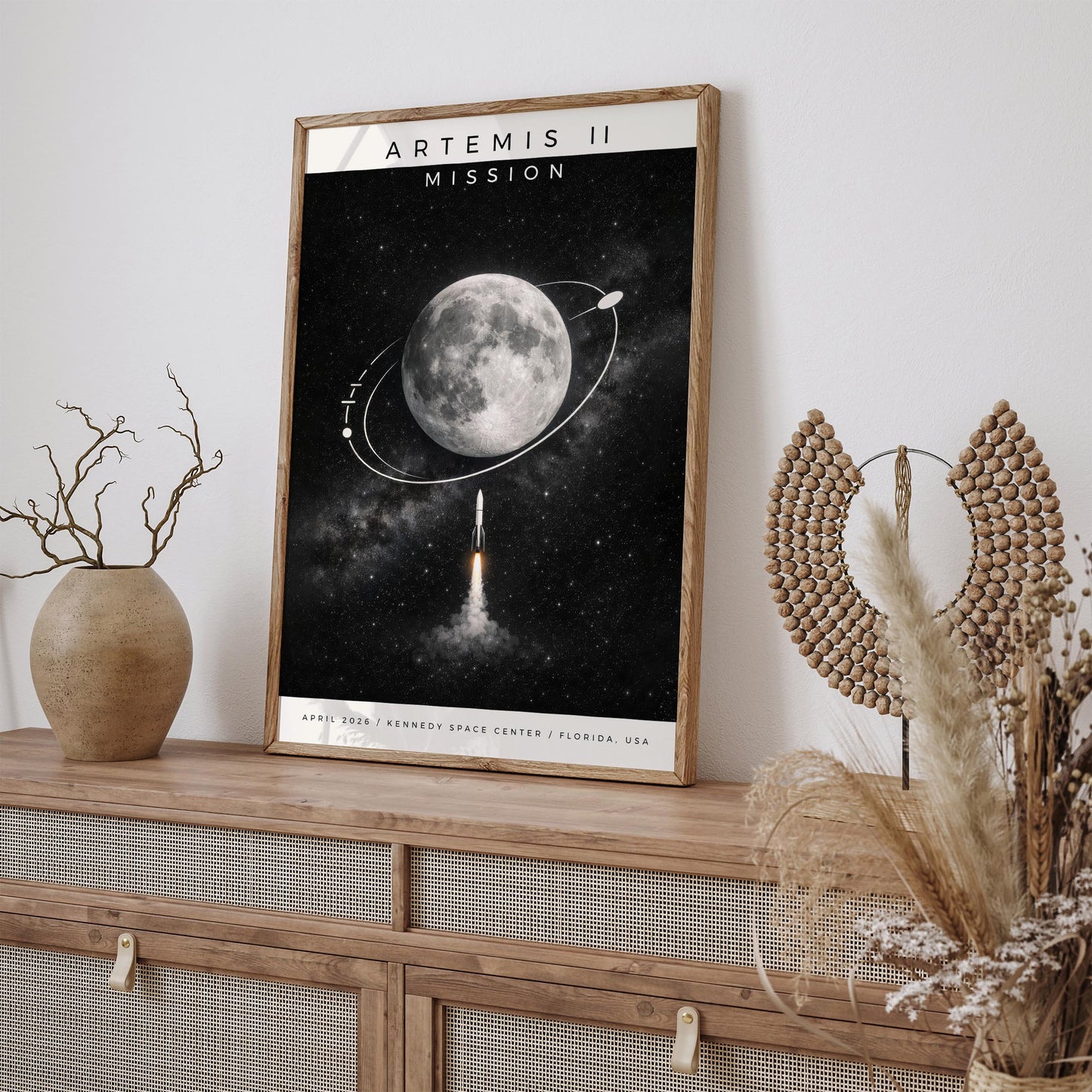 ARTEMIS II Mission Poster - Cosmos Wall Art