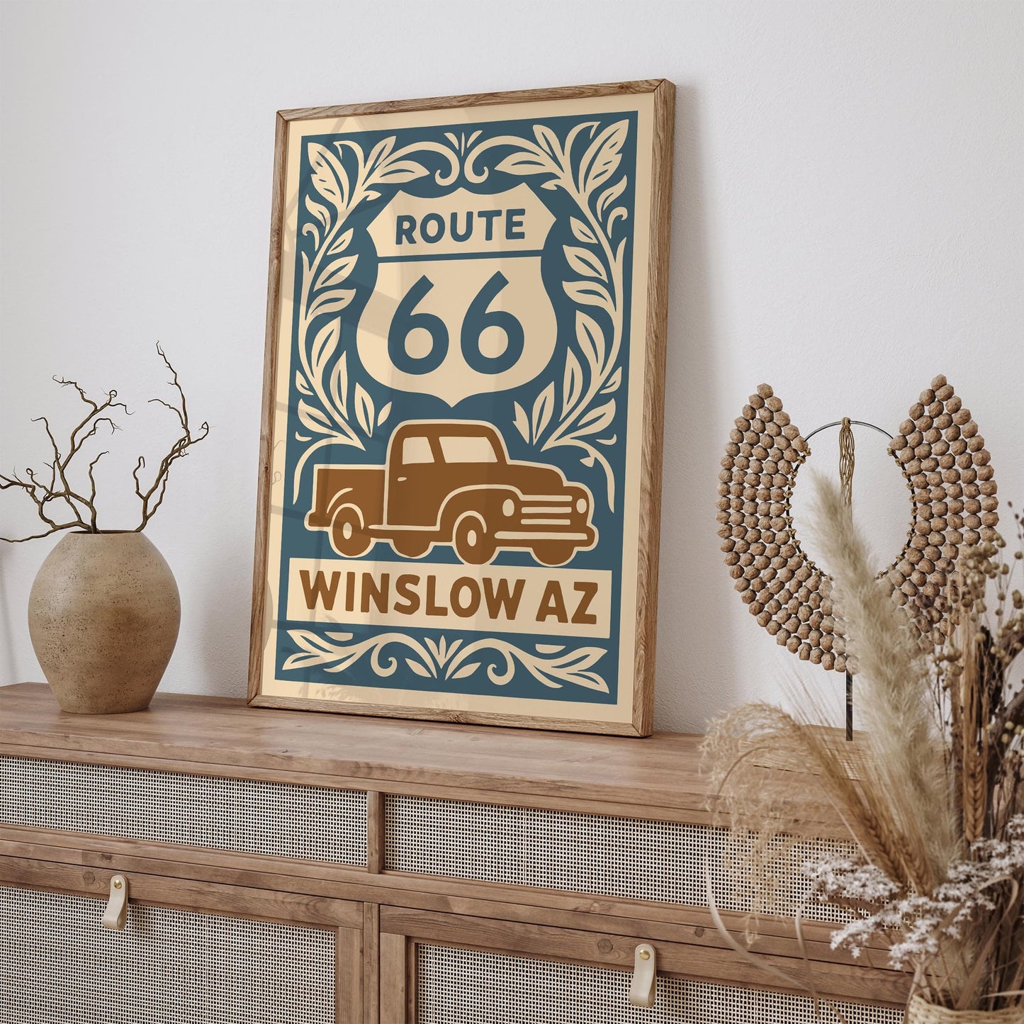Route 66 Winslow AZ Travel Poster